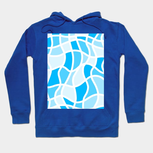 Wavy surfaces blue Hoodie by Crea Twinkles